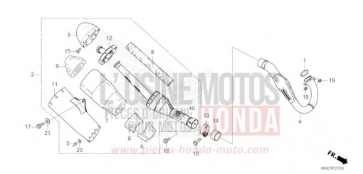 EXHAUST MUFFLER CRF450RWES de 2025